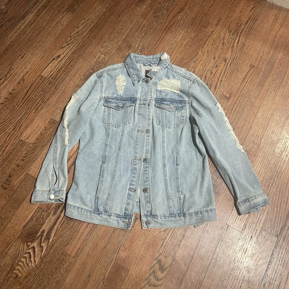 Distressed Denim Jacket - Picture 2 of 6